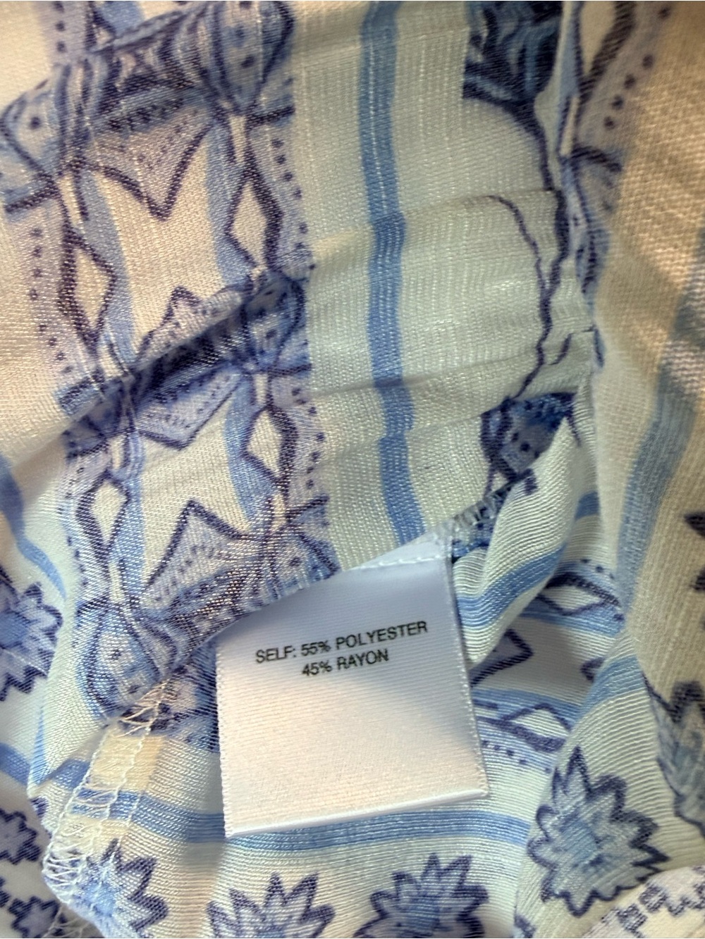 Rose & Olive Blue Floral Smocked Peplum Blouse NWT - Picture 4 of 6